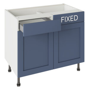 Shaker Matt Alby Blue 1000 LH Drawerline Base Kitchen Cabinet