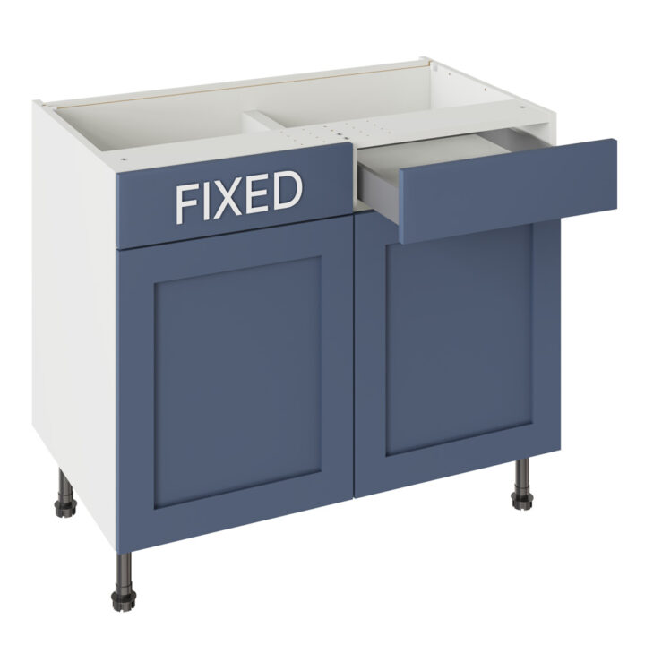 Shaker Matt Alby Blue 1000 RH Drawerline Base Kitchen Cabinet