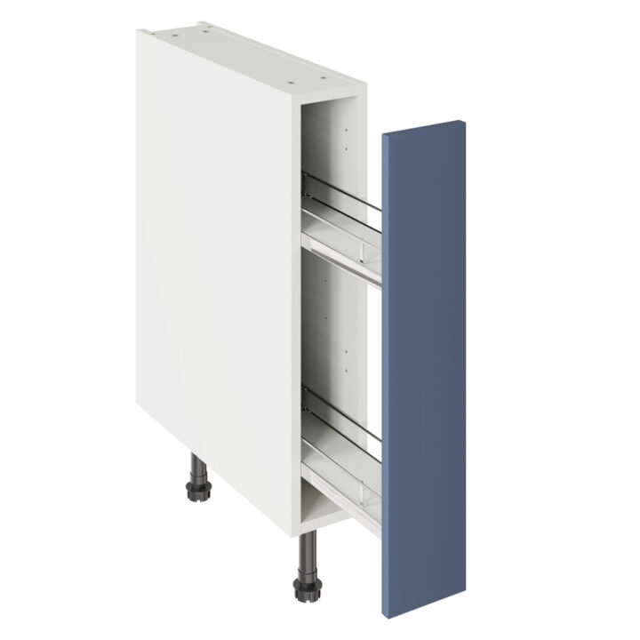 Shaker Matt Alby Blue 150 Base Kitchen Cabinet Pull Out