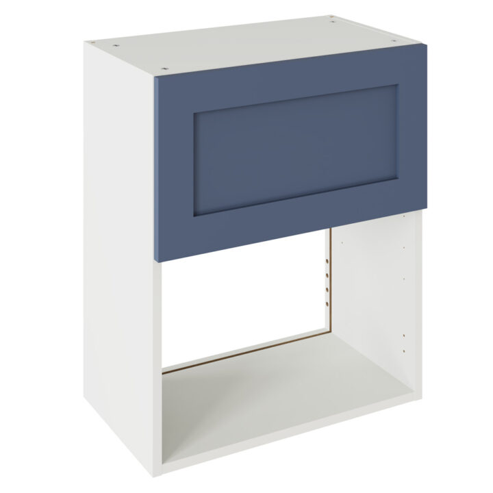 Shaker Matt Alby Blue 600 Microwave Wall Kitchen Cabinet