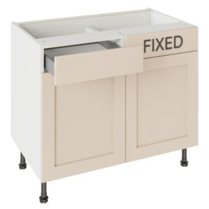 Shaker Matt Cashmere 1000 LH Drawerline Base Kitchen Cabinet