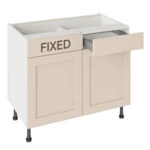 Shaker Matt Cashmere 1000 RH Drawerline Base Kitchen Cabinet