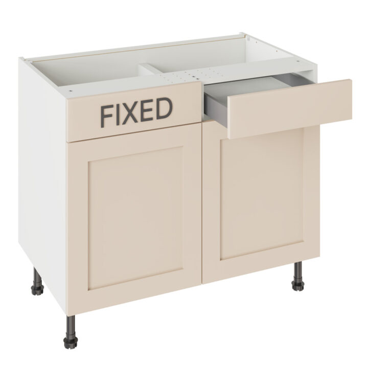 Shaker Matt Cashmere 1000 RH Drawerline Base Kitchen Cabinet