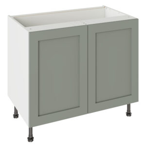 Shaker Matt Sage Green 1000 Base Kitchen Cabinet