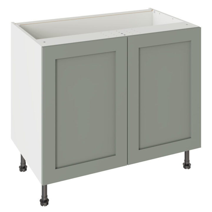 Shaker Matt Sage Green 1000 Base Kitchen Cabinet