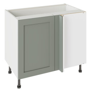 Shaker Matt Sage Green 1000 Blind Corner Base Kitchen Cabinet