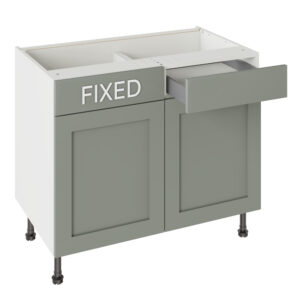 Shaker Matt Sage Green 1000 RH Drawerline Base Kitchen Cabinet