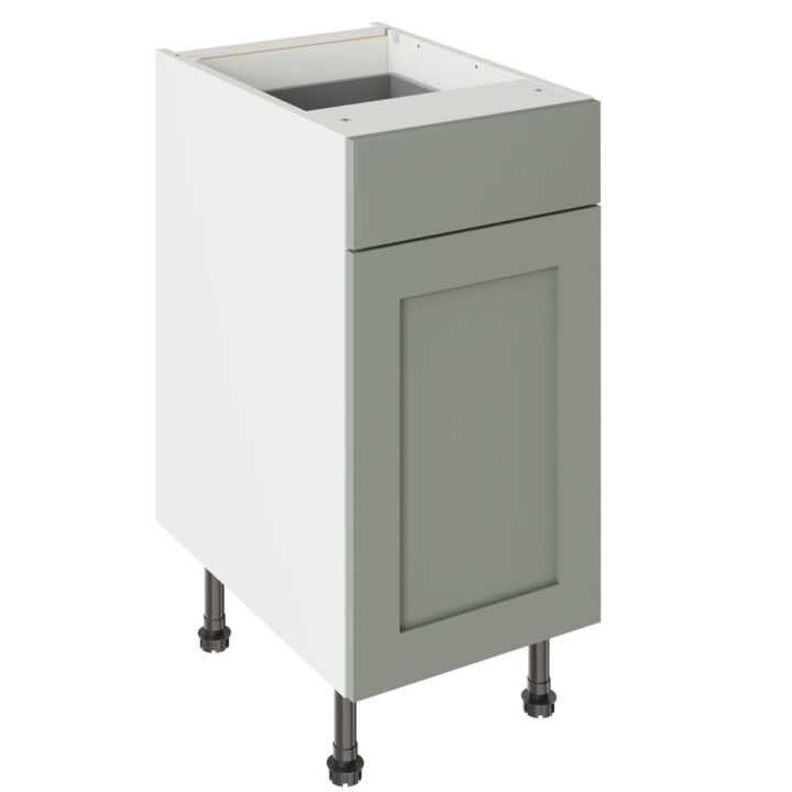 Shaker Matt Sage Green 400 Drawerline Base Kitchen Cabinet