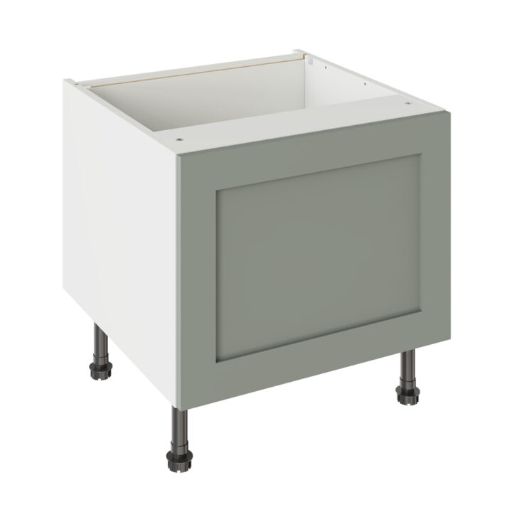 Shaker Matt Sage Green 600 Belfast Sink Base Kitchen Cabinet