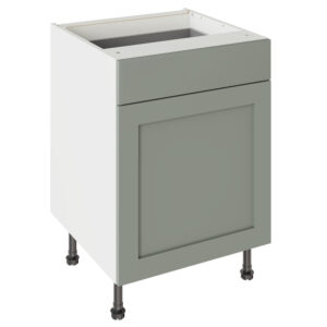 Shaker Matt Sage Green 600 Drawerline Base Kitchen Cabinet
