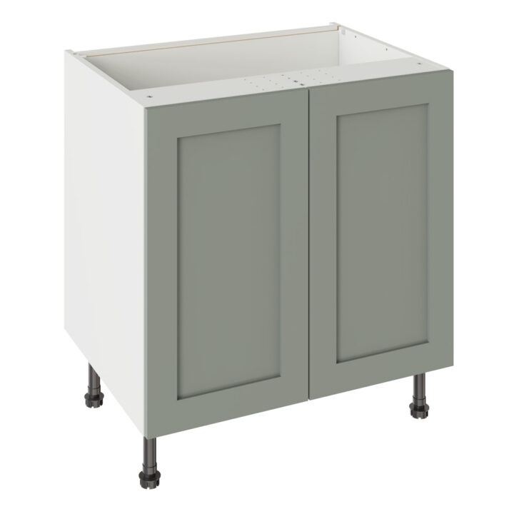 Shaker Matt Sage Green 800 Base Kitchen Cabinet