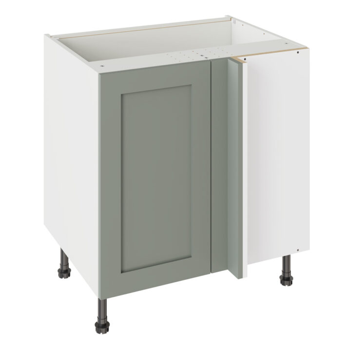 Shaker Matt Sage Green 800 Blind Corner Base Kitchen Cabinet