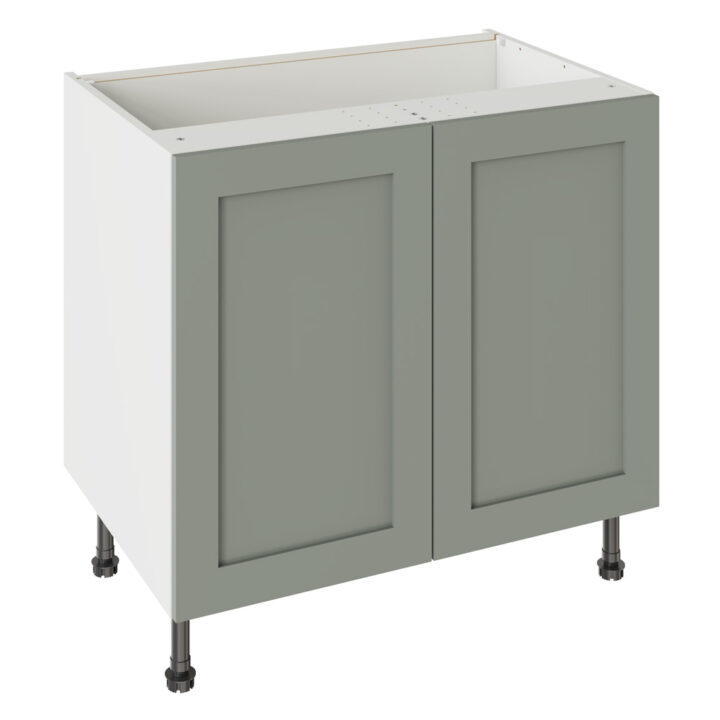 Shaker Matt Sage Green 900 Base Kitchen Cabinet
