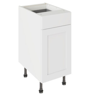 Shaker Matt White 400 Drawerline Base Kitchen Cabinet