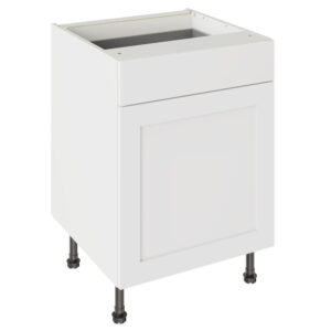 Shaker Matt White 600 Drawerline Base Kitchen Cabinet