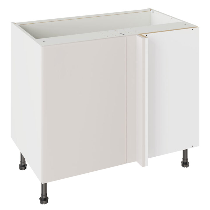 Slab Gloss Light Grey 1000 Blind Corner Base Kitchen Cabinet