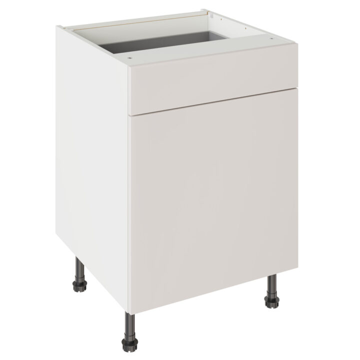 Slab Gloss Light Grey 600 Drawerline Base Kitchen Cabinet