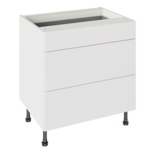 Slab Gloss White 800 3 Drawer Base Kitchen Cabinet