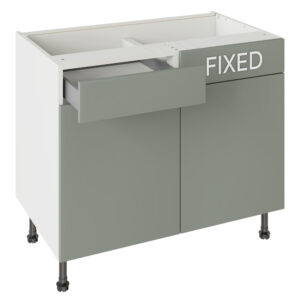 Slab Matt Agave Green 1000 LH Drawerline Base Kitchen Cabinet