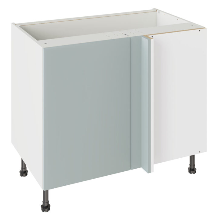 Slab Matt Aquamarine 1000 Blind Corner Base Kitchen Cabinet