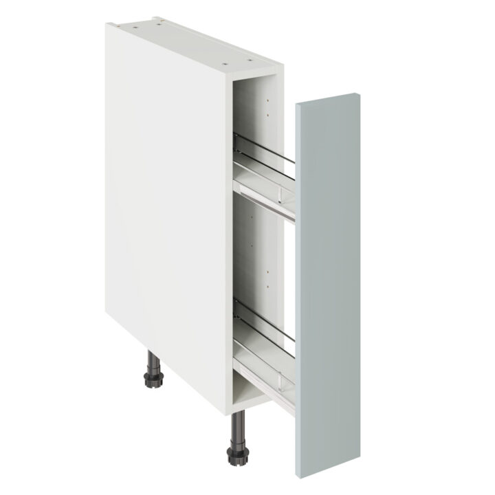 Slab Matt Aquamarine 150 Base Kitchen Cabinet Pull Out