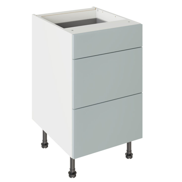Slab Matt Aquamarine 500 3 Drawer Base Kitchen Cabinet