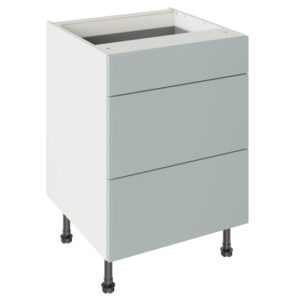 Slab Matt Aquamarine 600 3 Drawer Base Kitchen Cabinet