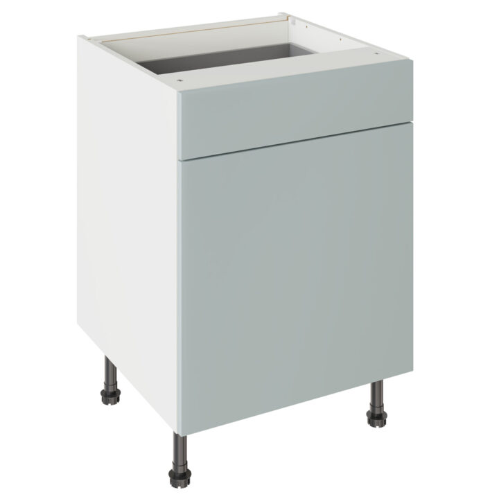 Slab Matt Aquamarine 600 Drawerline Base Kitchen Cabinet