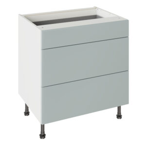 Slab Matt Aquamarine 800 3 Drawer Base Kitchen Cabinet