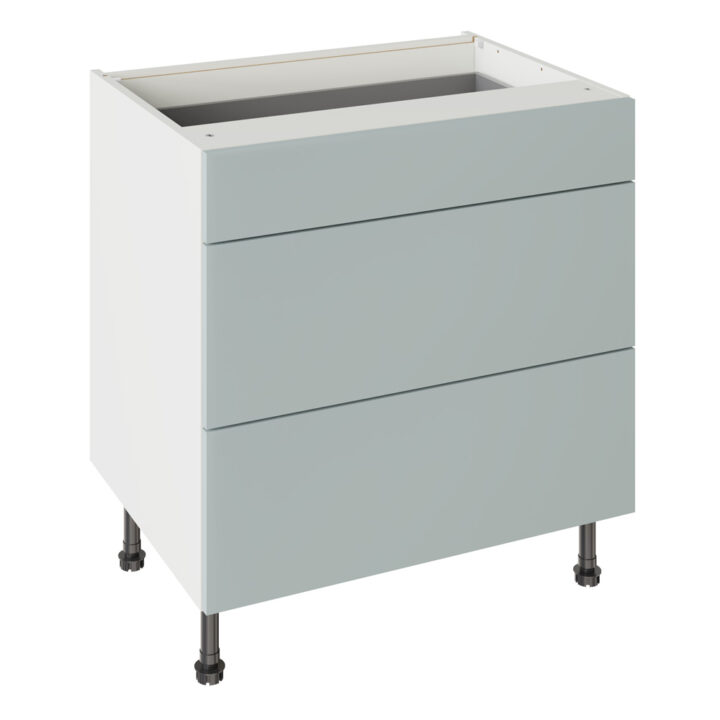 Slab Matt Aquamarine 800 3 Drawer Base Kitchen Cabinet