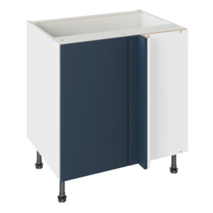 Slab Matt Blue 800 Blind Corner Base Kitchen Cabinet