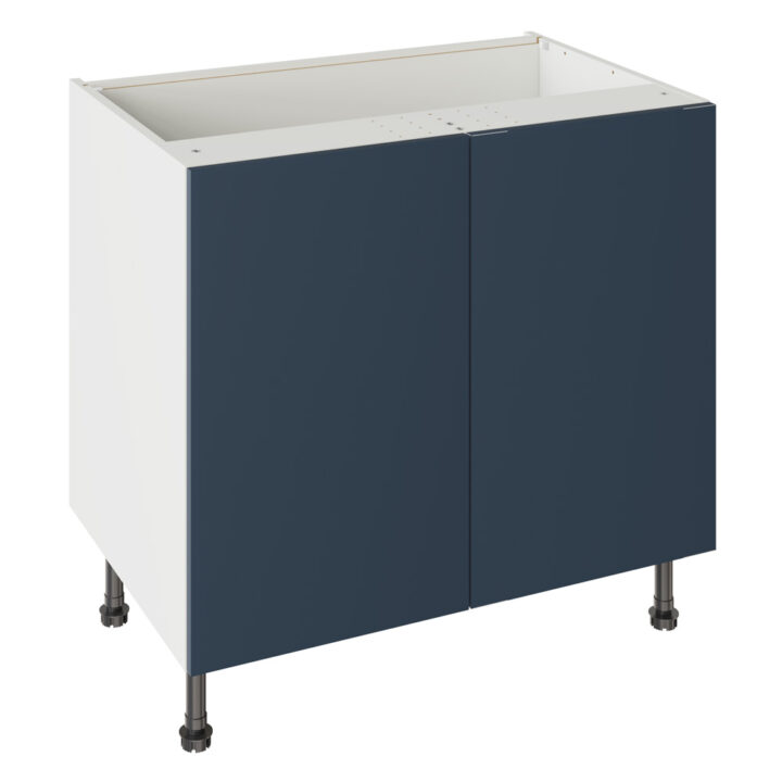 Slab Matt Blue 900 Base Kitchen Cabinet