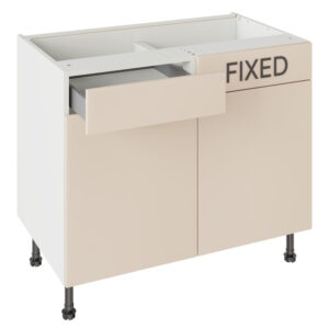 Slab Matt Cashmere 1000 LH Drawerline Base Kitchen Cabinet