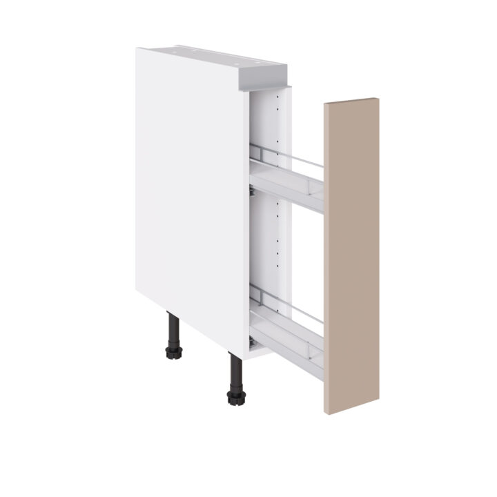 True Handleless Gloss Cashmere 150 Base Kitchen Cabinet Pull Out