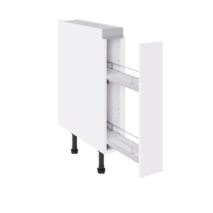 True Handleless Matt White 150 Base Kitchen Cabinet Pull Out