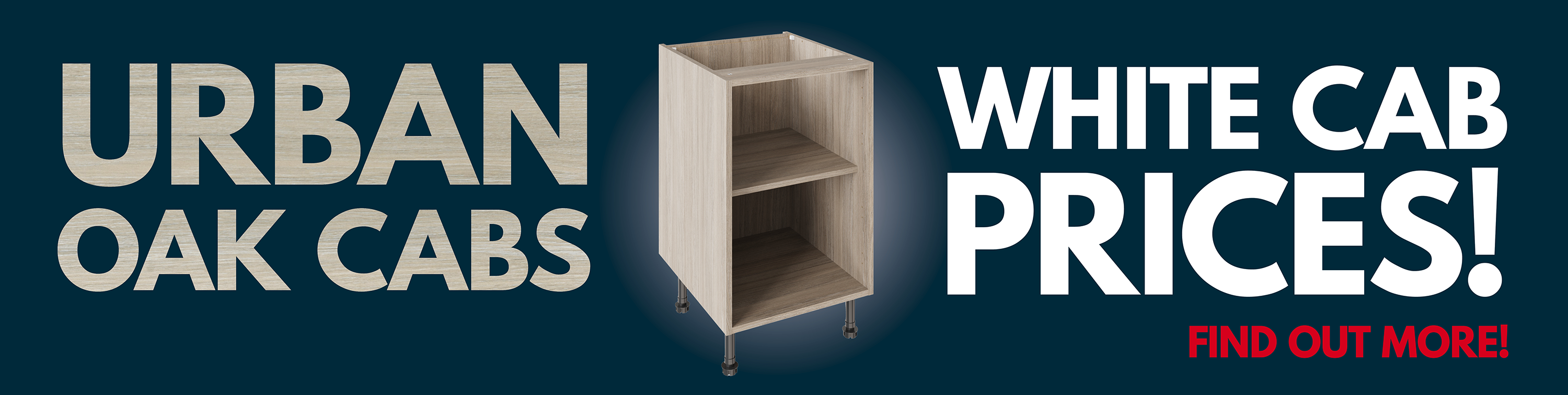 Urban Oak Cabinets at White Cabinet Prices