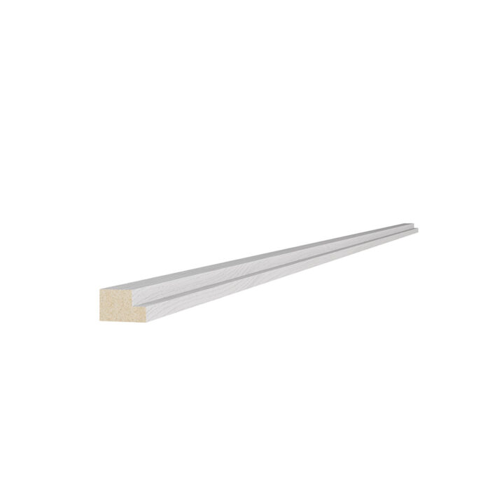 5 Piece Shaker Woodgrain White Multi Rail